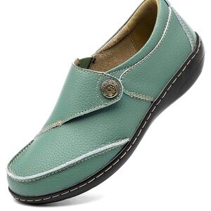 Women’s Terrikat casual leather loafers in sea foam green